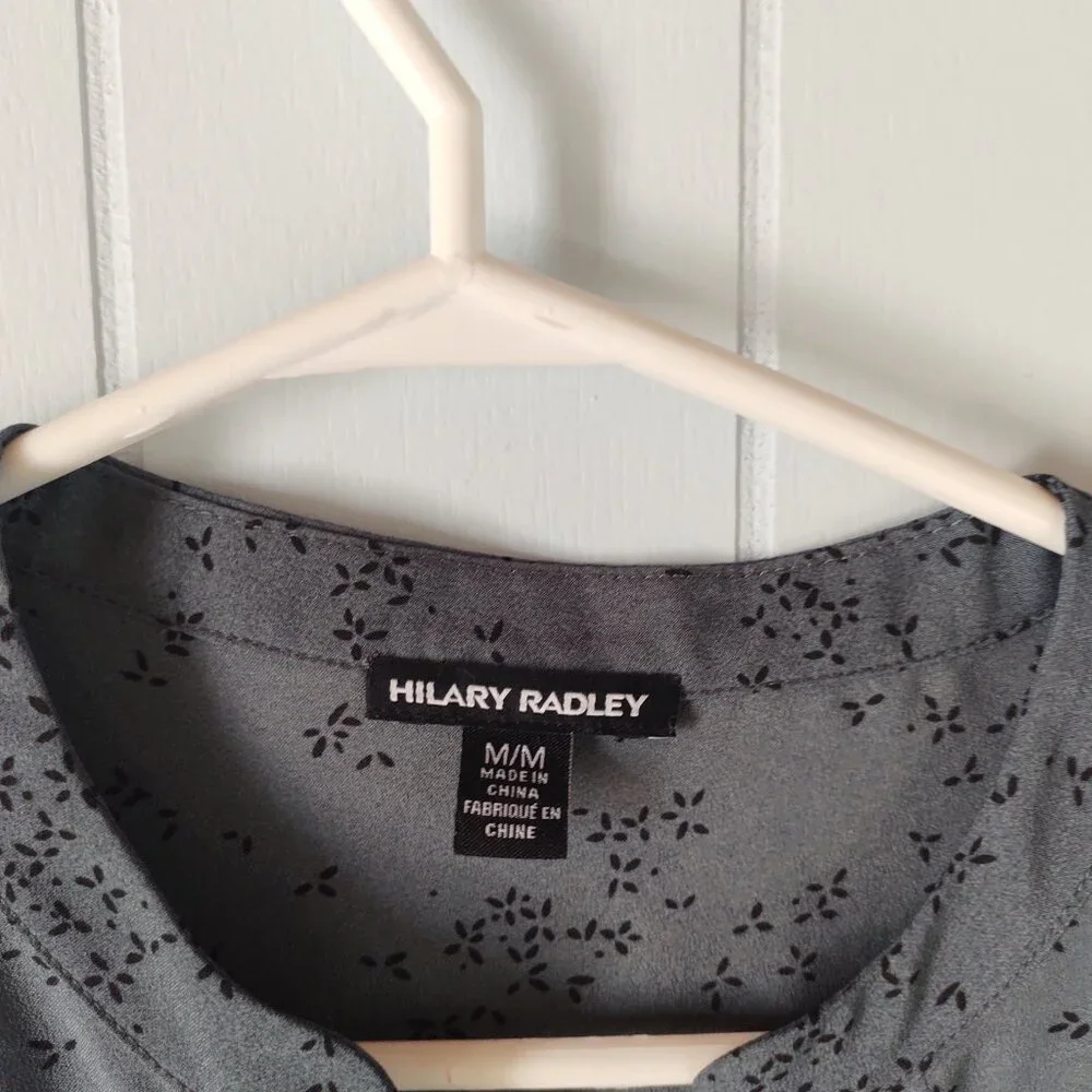 Hilary Radley Long Sleeve Printed Popover Blouse - Picture 7 of 7